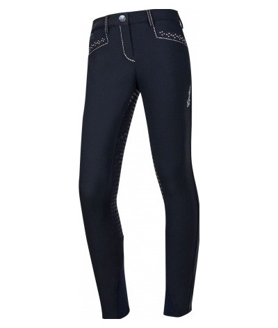Jersey W/Perforated Print Breeches Blue Cavalleria Toscana